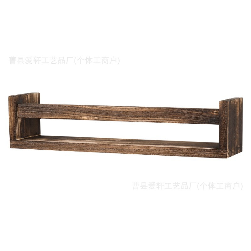 壁棚壁掛け式キッチン一字調味料棚シンプルリビング装飾フォトフレーム実木壁収納棚|undefined