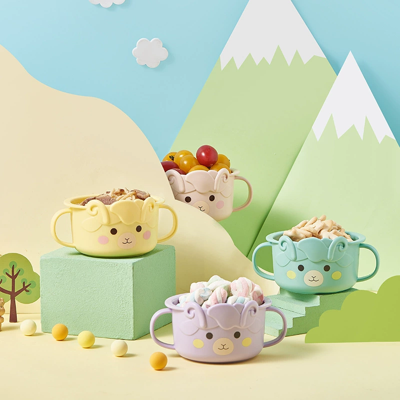 Детская посуда тарелка костюм Бытовая детская миска для еды чашка мультфильм милое отделение для детского сада устойчивая к падениям тарелка для дополнительной еды