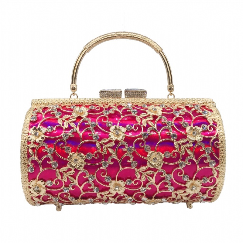 * nuevo hueco de metal con diamantes bolsas de cena caja dura de gran capacidad bolsas de banquete de mano bolsas de mujer bolsas de vestido de noche