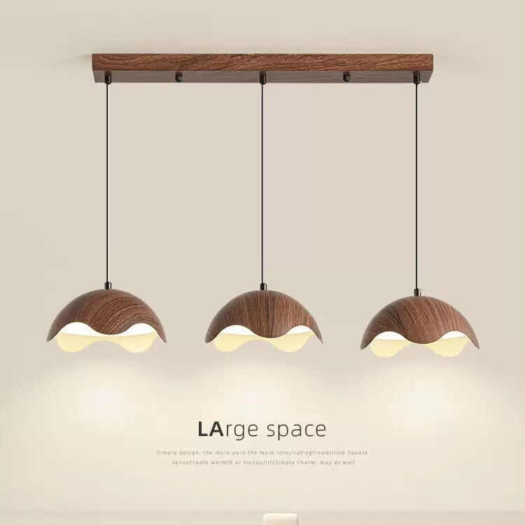 Middle Ancient Style Dining Hall Lamp Retro Walnut Grain Three-headed Dining Room Dining Table Lamp New Chinese Zen Style Tea Room Bar Chandelier Middle Ancient Style Dining Hall Lamp Retro Walnut Grain Three-headed Dining Room Dining Table Lamp New Chinese Zen Style Tea Room Bar Chandelier