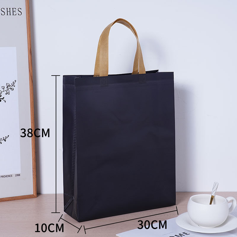 Exposición publicitaria bolsa de mano no tejida instituciones de capacitación bolsa de protección ambiental logotipo de impresión bolsa de película no tejida fija