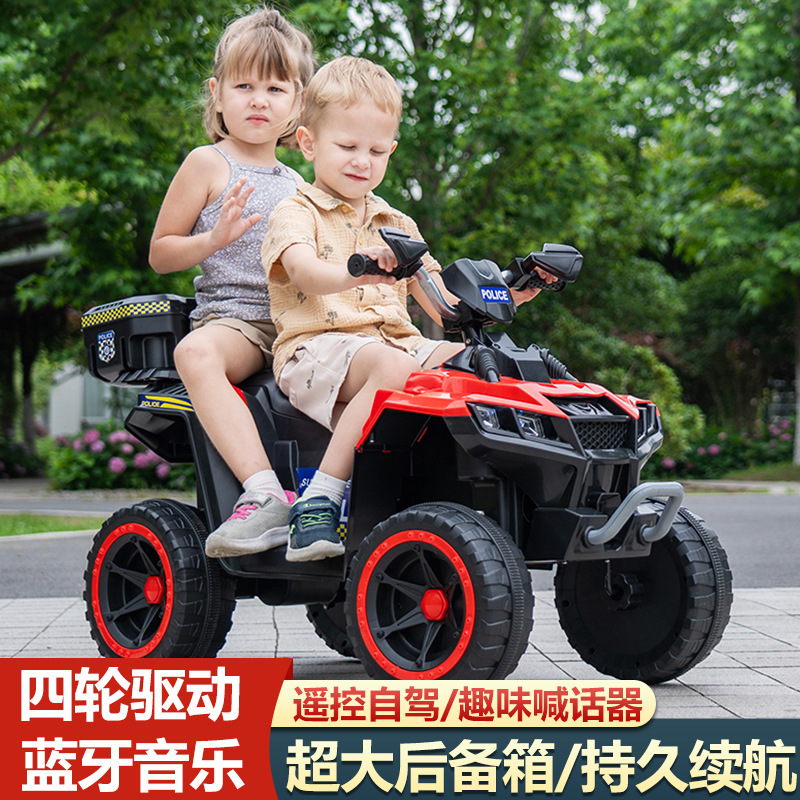 儿童电动汽车沙滩车越野车四驱可遥控高速大童男孩玩具车可坐大人|undefined