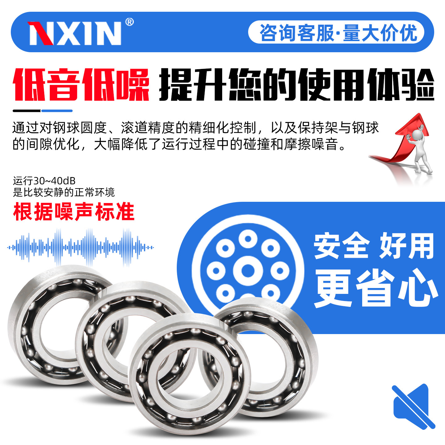 微型轴承603 604 605 606 607 608 609ZZ玩具类钟表用深沟球轴承