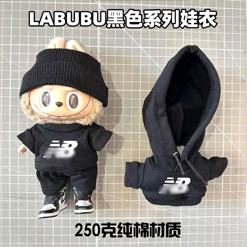 labubu ベビー服 labubu ペンダント服ユニバーサルビッグブランドトレンディカジュアルスウェットシャツ Tシャツショーツスーツブラック|undefined