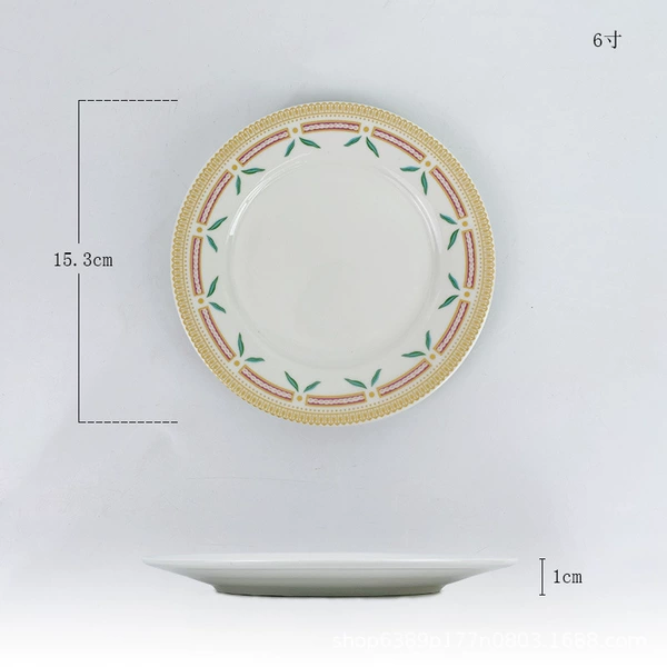 Danish lace-6 inch flat plate