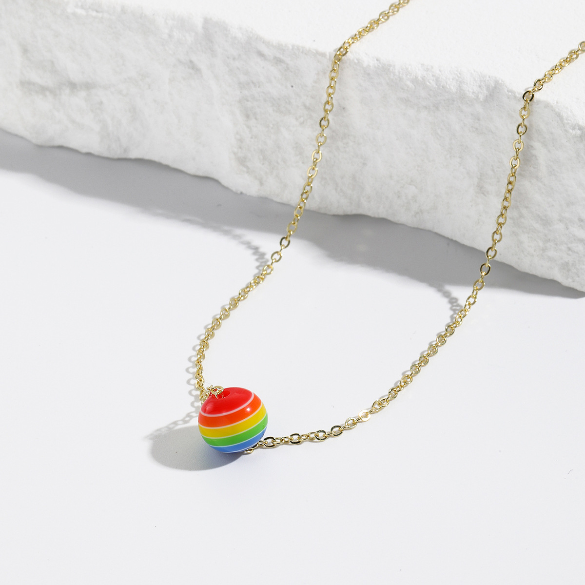Basic Modern Style Classic Style Rainbow Heart Shape Turquoise Stone Beaded Unisex Bracelets display picture 12
