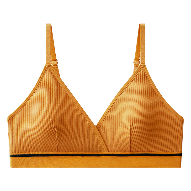 Transfronterizos de viento hilo algodón ropa interior deportiva suave piel de mujer bra interior de verano delgado bra de mujer