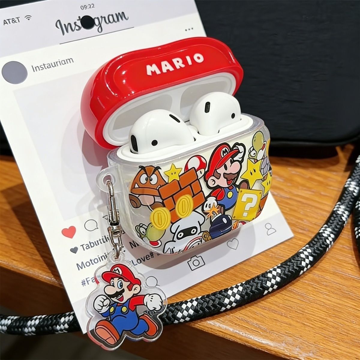 Cartoon Super Mario para AirPod Pro3 Bluetooth estuche Apple AirPods 4 generación estuche 5