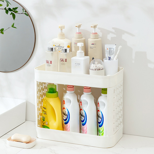 Toilet bathroom storage rack sandwich multi-layer mobile bathroom storage rack floor finishing kitchen narrow gap trolley