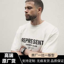 REPRESENT TRACK小众潮牌美式夏季纯棉宽松男士情侣上衣短袖T恤