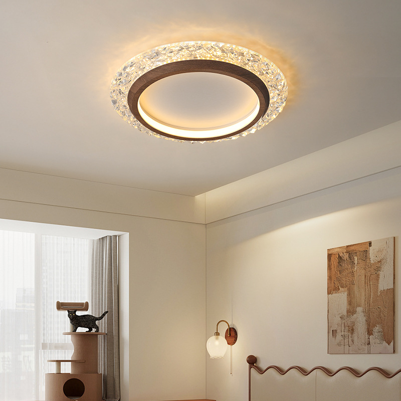 lámpara de dormitorio antigua lámpara de techo de viento silencioso retro red nueva luz de lujo creativa de espectro completo lámpara de habitación de protección de ojos