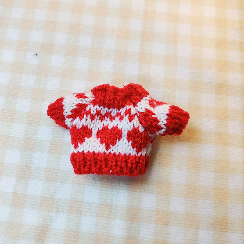 15cm ciego caja pull paño suéter pantalones macaron labubu colgante muñeca suéter Año Nuevo suéter lindo