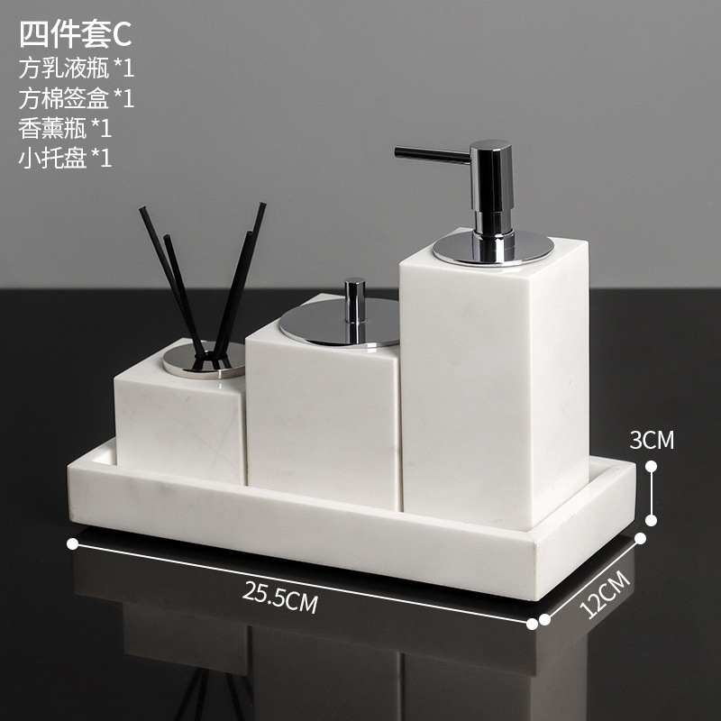 Juego de cuatro piezas azul jazz blanco C