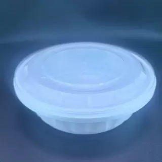 防盗锁扣圆形碗一次性餐盒防漏汤一次性商用外卖打包盒汤面快餐盒