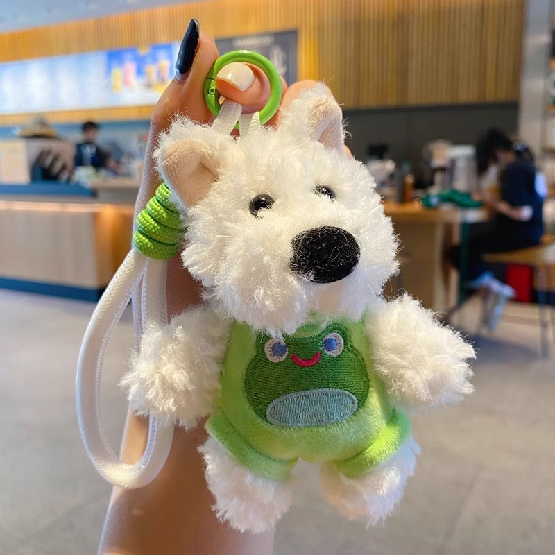 Pequeño colgante de peluche West Highlands bolsas de perros muñecas muñecas adorables regalo de estudiantes muñecas máquina de peluche lotes