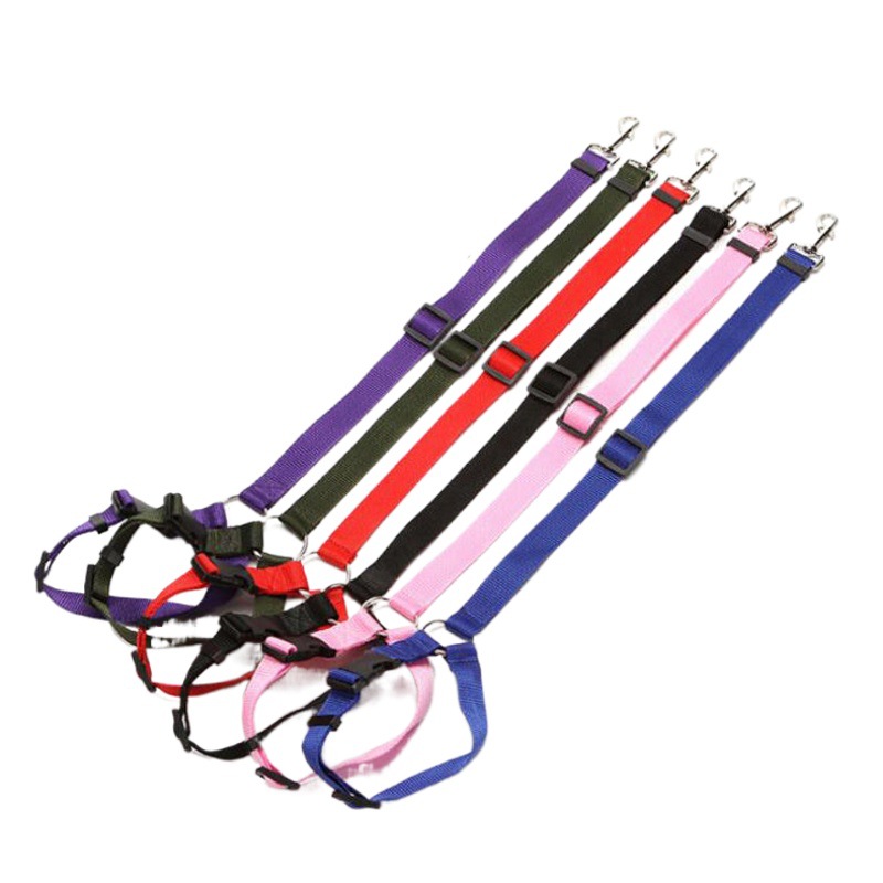 Pet cinturón de seguridad del coche suministros de coche cuerda de seguridad del perro cuerda de tracción del reposacabezas del coche pequeño y mediano perro pecho espalda hebilla