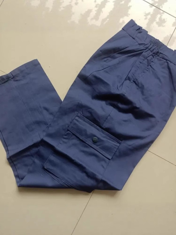 纯棉加厚春秋电焊裤蓝色工作服工裤船厂防烫耐磨劳保服裤|undefined