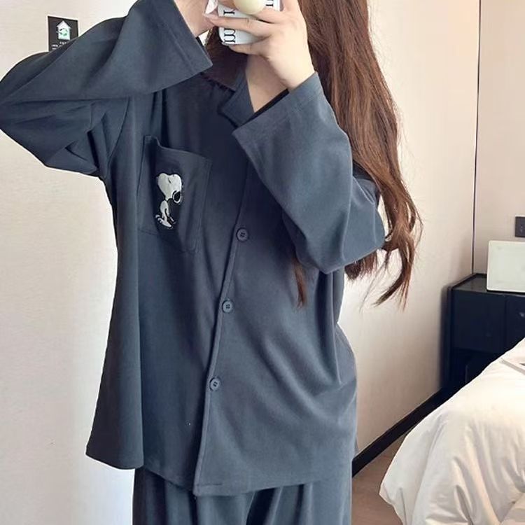 HelloKitty睡衣女春秋冬季德绒日系可爱风加厚珊瑚绒卡通家居服|undefined