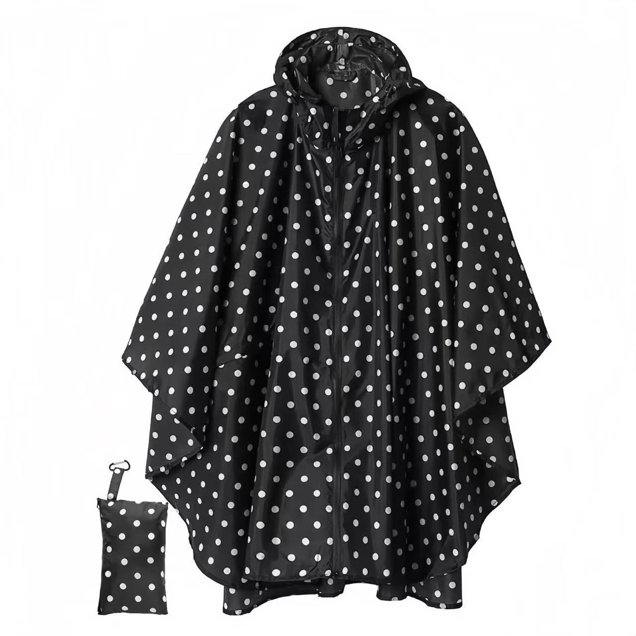 Japon ve Kore moda unisex panço yağmurluk açık bisiklet yürüyüş panço hafif baskılı fermuarlı yağmurluk panço