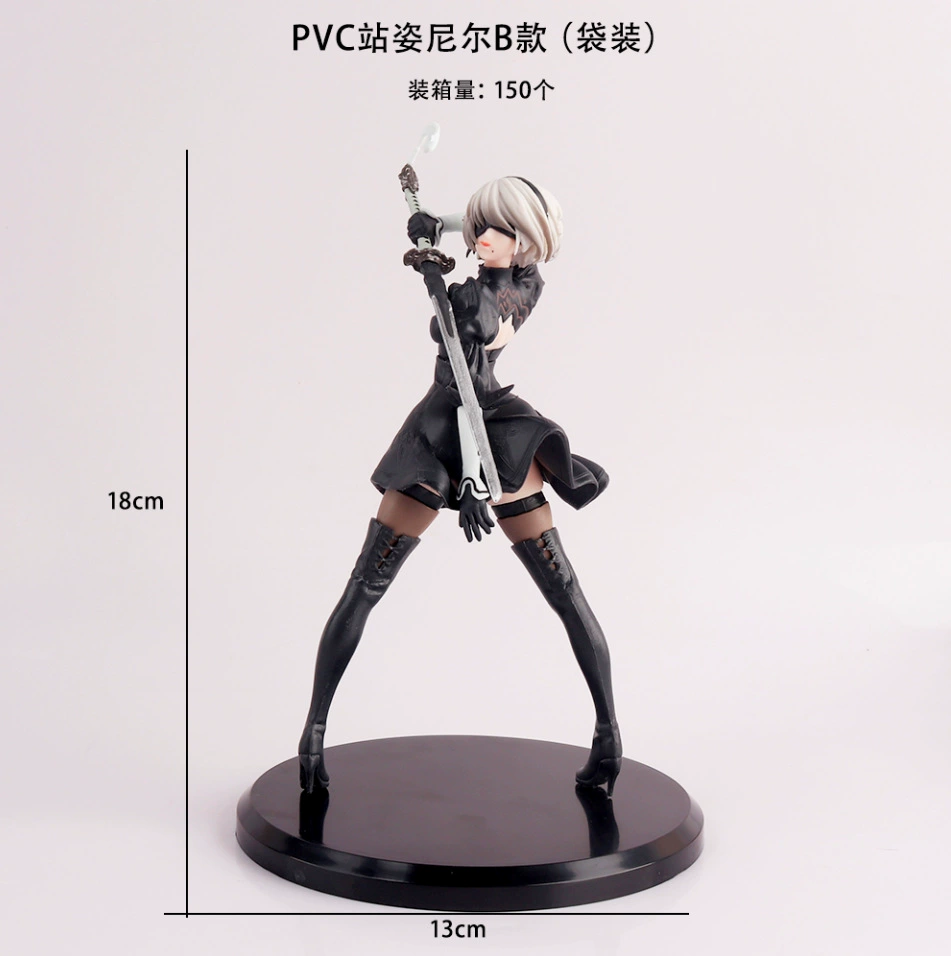 Фигурка Neil 9S YoRHa No.2, 18 см, аниме-оформление для полки — сидячие и стоячие позы