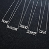 Advanced fashionable universal necklace stainless steel with letters, Korean style, high-quality style