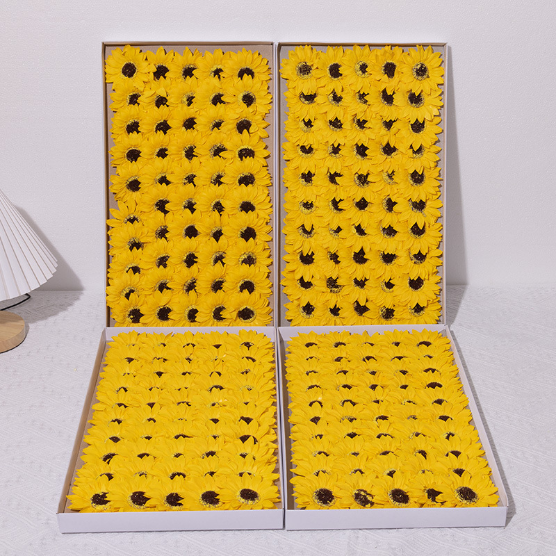 Jabón en forma de girasol, base, flor artificial, Vietnam, San Valentín, al por mayor