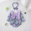 3Y331-1 long sleeve purple flower