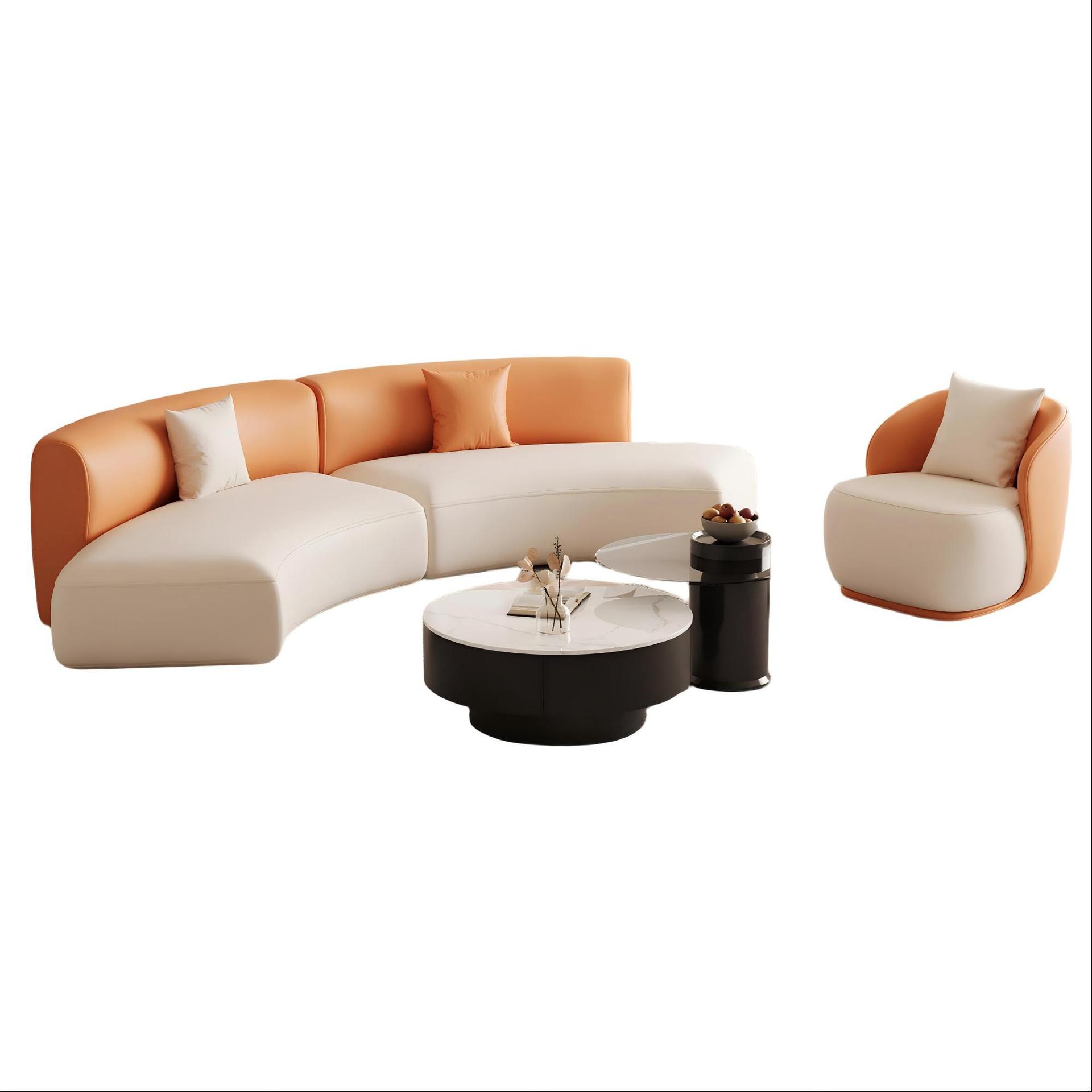 Sofá de oficina mesa de té combinación de recepción Negociación Tienda Hotel Tienda de ropa Negocio Oficina de lujo simple y moderna