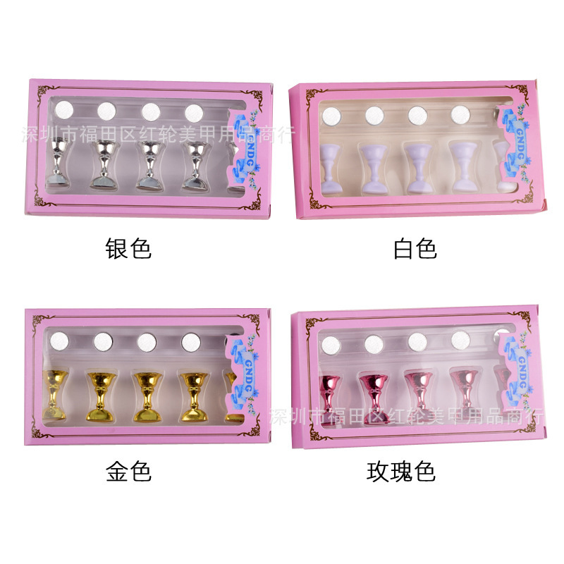Nail Art Practice Crystal Base Finger Holer Beginners Fixed Color Card A- piece Display Stand Chess Piece Long Practice Tray