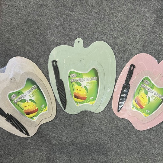 Trigo de Yiwu redondo colgable tablero de corte de verduras tablero de corte de frutas tablero de verduras de doble cara cocina doméstica image 20