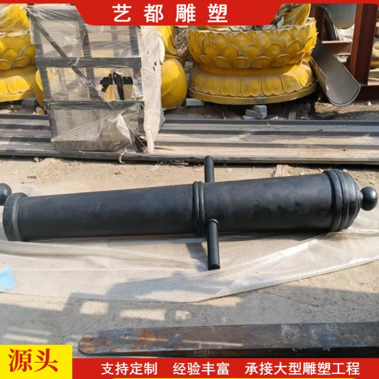 纯黄铜大炮铁炮摆件大炮模型炮筒摆件迷你小钢炮家居立柜摆件
