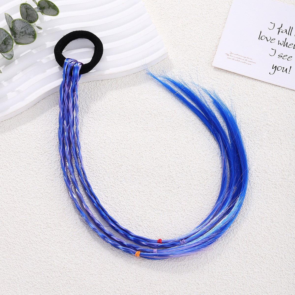 Niños Kullomi pelucas trenzas niñas trenzas torcidas anillo de cabello arco correa niñas boxeo trenzas cuerdas para el cabello adornamiento