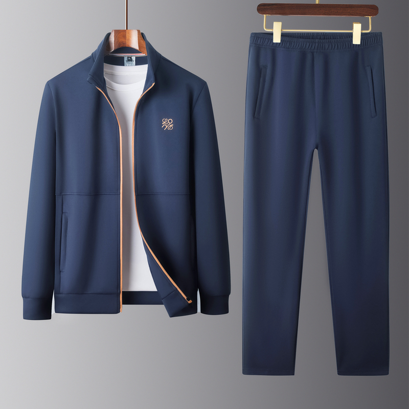 Middle-Aged and Elderly Men's Sportswear Suit Spring and Autum Dad's Autum Clothing High-End Men's Jacket Men's Sportswear Two-Piece Set Middle-Aged and Elderly Men's Sportswear Suit Spring and Autum Dad's Autum Clothing High-End Men's Jacket Men's Sportswear Two-Piece Set