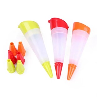 Three-Head Decorating Pen Cake Writing Pen Painting Pen Chocolate Pen DIY Baking Decorating Silicone Milking Decorating Pen