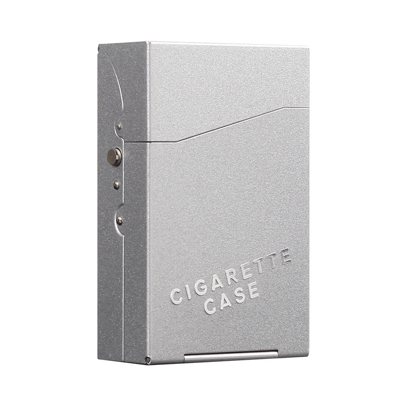 Estuche de Cigarrillos de Lujo Ligero con Incrustaciones de Diamantes para Mujer, Encendedor Electrónico a Prueba de Viento con Diamantes, Juego de Regalo de Cigarrillos para Comercio Exterior Transfronterizo