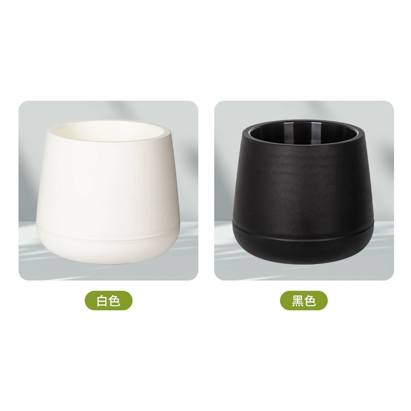 Realistic round plastic double-layer flowerpot, big pelvic correction belt for growing plants, increased thickness