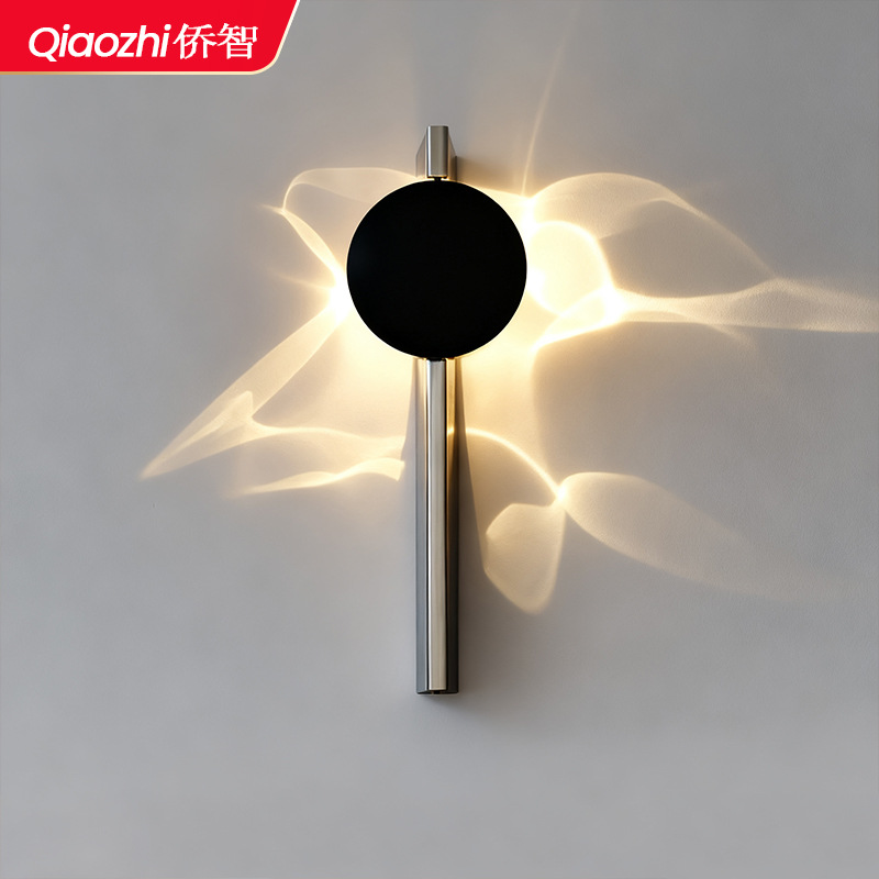 Diseñador creativo ondulado luz de sombra lámpara de pared de la esquina de la sala de estar medieval luz de la atmósfera del dormitorio lujosa luz de arte de alto nivel
