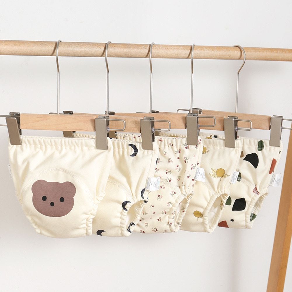 Korean Ins Style Baby Diaper Training Pants Leak-Proof Gauze Learning Pants Baby Waterproof Diaper Pants for Men and Women