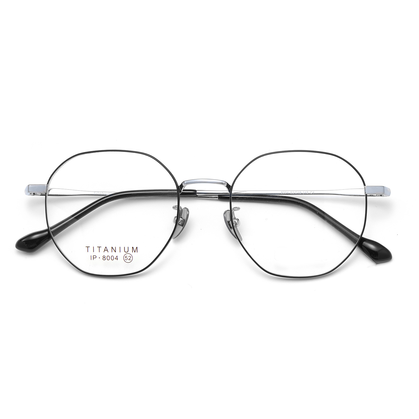 8g literario retro marco de titanio puro marco de gafas vacío IP galvanoplastia de dos colores con grado Danyang al por mayor