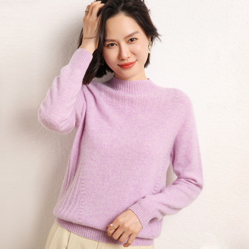 Woolen base body-friendly demi-season knitted cashmere sweater