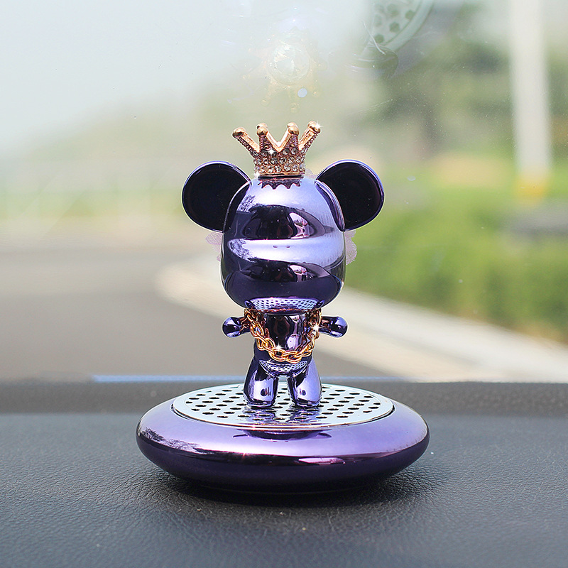 Aromaterapia para automóvil, oso violento, nuevos productos creativos, adornos para automóviles, consola central interior del automóvil, chapado con diamantes, oso femenino