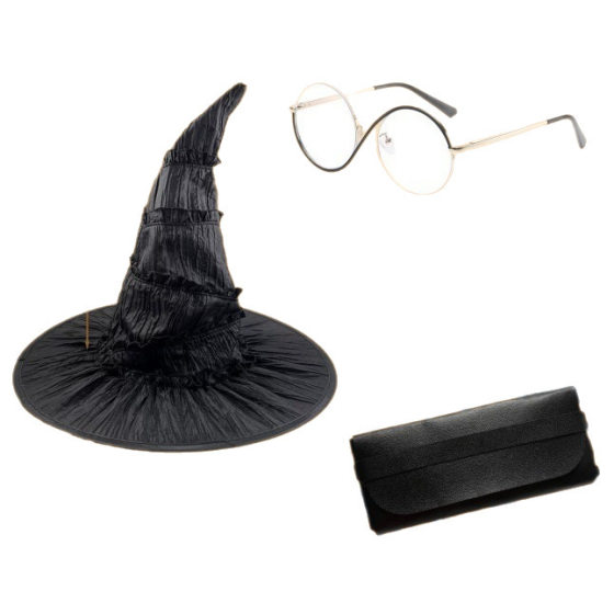 Witch Hat Glasses Small Handbag Three-Piece Set M520