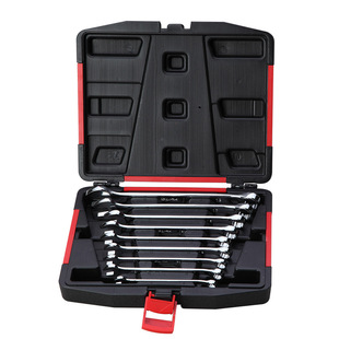 Liyide 9-Piece Fully Polished Dual-Purpose Wrench 8-19mm E1527 Multifunctional Durable Stainless Steel