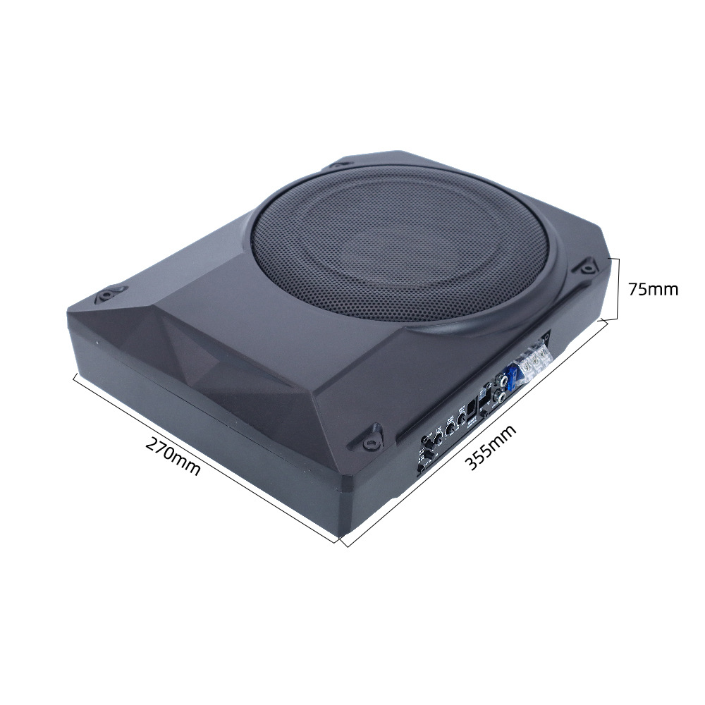Factory wholesale 10 inch car audio modified small steel gun 12V active high-power ultra-thin car subwoofer