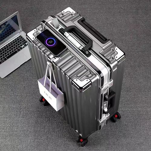 Wholesale New Model High-End Pull-Along Suitcase with Large Capacity, Fashionable with Cup Holder, Carry-On Suitcase with Silent Wheels