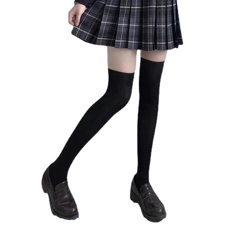 Ankle-length white socks for spring and summer, thin white silk stockings for JK, pressure slimming leg socks, tall leg socks that make thighs look slimmer and beautiful.