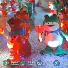 包邮儿童抬头训练跳舞青蛙玩具电动机器人会唱歌玩具夜市地摊货源