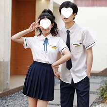 林北星同款南川中学生班服短衬衫校园校服套装女学院风毕业表演服