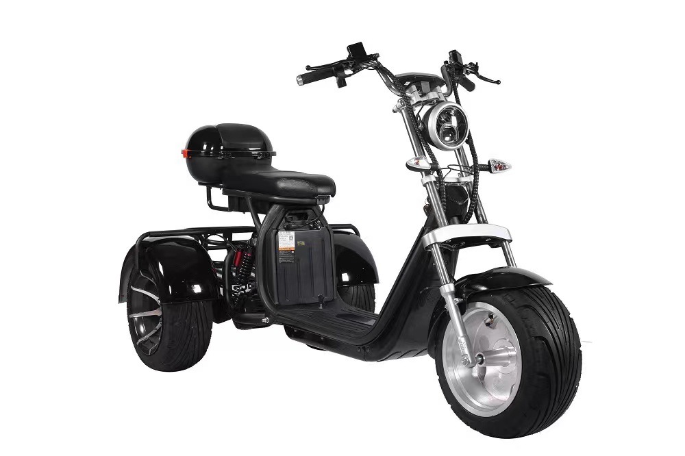 Cross-Border Harley Electric Tricycle with Wide Tires for Off-Road Use, Msds Lithium Electric Scooter, Two-Wheeled Adult Skateboard Scooter
