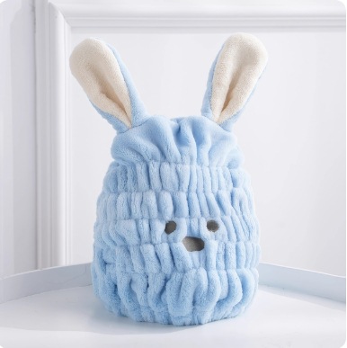 Toalla para secar el pelo con orejas de conejo superabsorbente_voghion.com